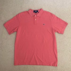Vineyard Vines salmon pink polo shirt